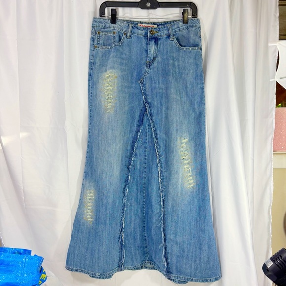 Kanna Blue Jean Maxi Skirt - Picture 1 of 6
